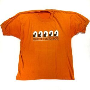Vintage Single Stitch Rums of Puerto Rica Orange Baby Tee